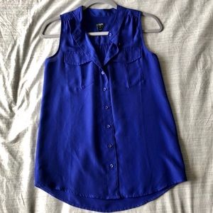 J. Crew Royal Blue Sleeveless Blouse